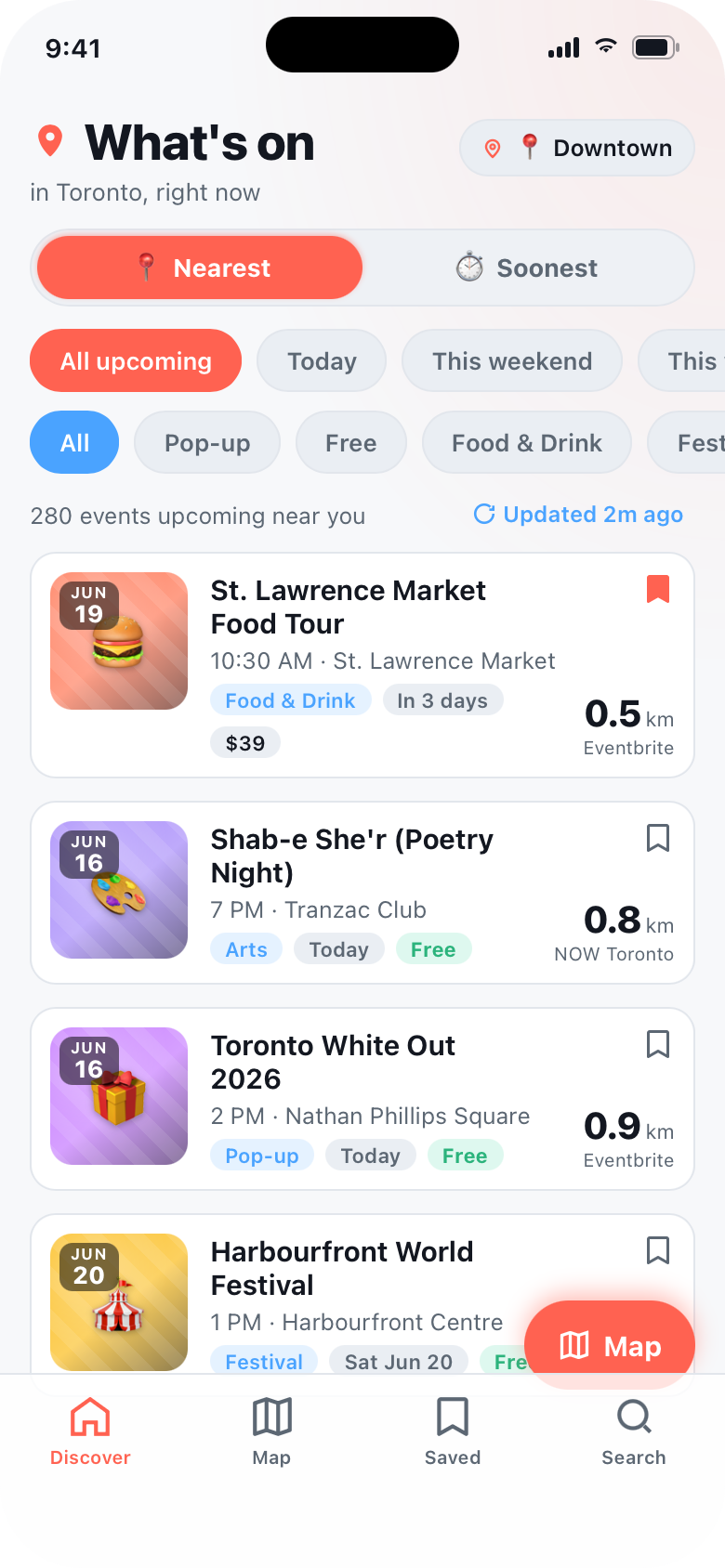 Discover feed